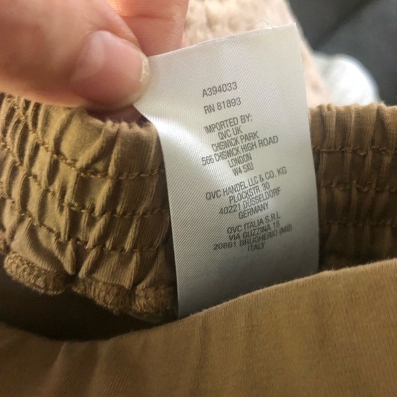 Susan Graver Weekend Regular Premium Stretch Pull-on Crop Pant S Sweet Caramel - Picture 5 of 6